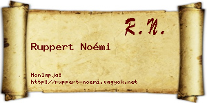 Ruppert Noémi névjegykártya